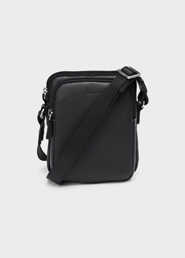 Sacoche en cuir élégante multipoches Noir