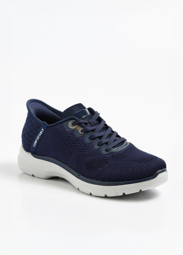 Baskets confort en mesh avec lacets Marine