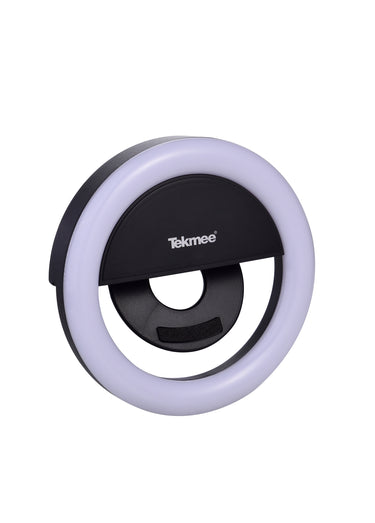 Anneau lumineux 18 couleurs pour selfie Blanc / Noir