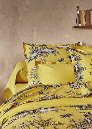 Drap housse percale de coton MARTINIQUE Safran