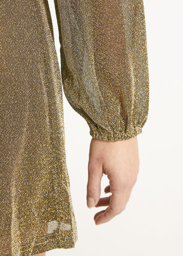 Robe courte chic brillante cache-coeur Dore
