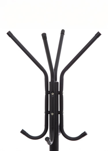 Porte manteaux épuré en métal, 8 patères Noir