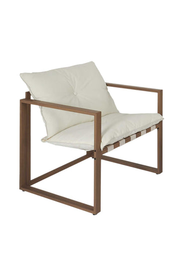 Salon de jardin déperlant 4 pièces métal Beige