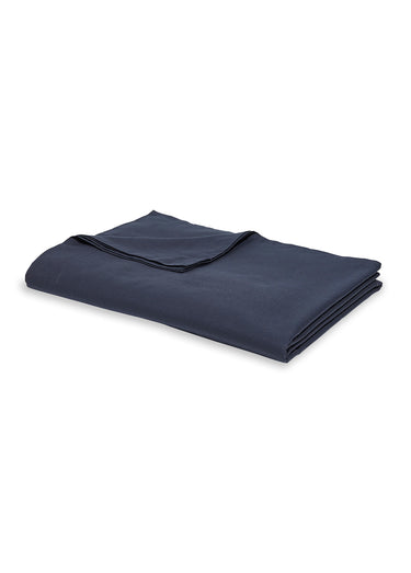 Drap plat coton uni Navy