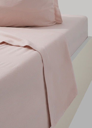 Drap uni en flanelle épaisse pur coton Rose