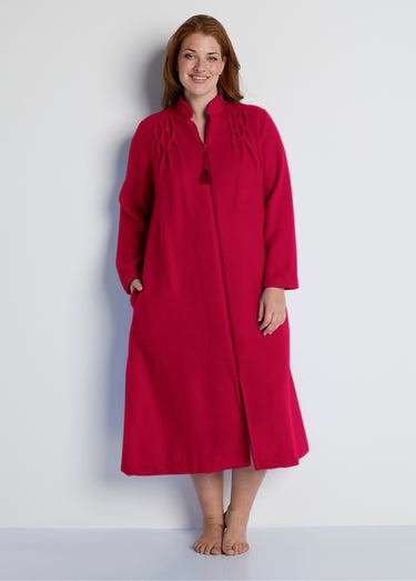 Peignoir zippé maille Courtelle® Rubis