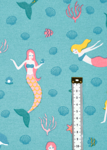 Coupon tissu déco sirènes, 2x1,4m Imp Sirene