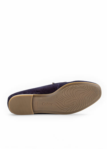 Mocassins en cuir nubuck avec bout amande Marine