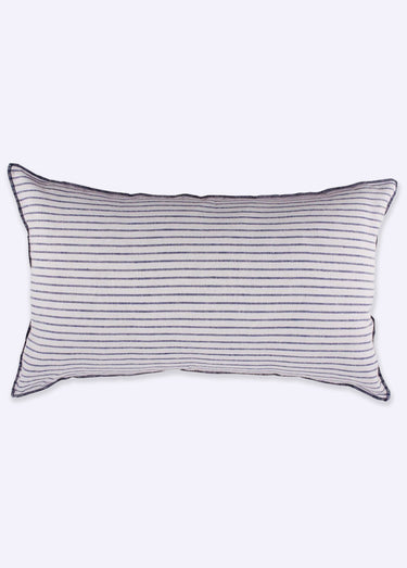 Coussin rectangle coton fines rayures 1M Marine