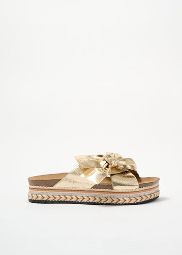 Mules avec noeud et semelle fantaisie Dore