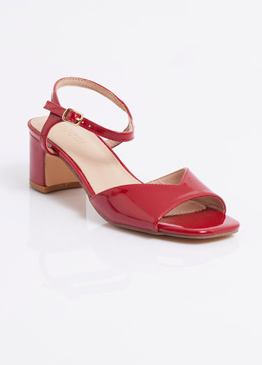 Escarpins vernis bout ouvert fantaisie Vernis Rouge