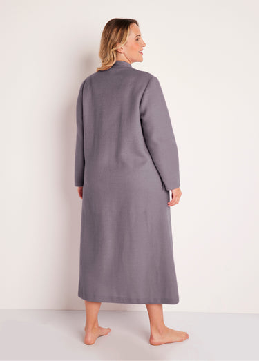 Peignoir zippé maille Courtelle® Gris Perle