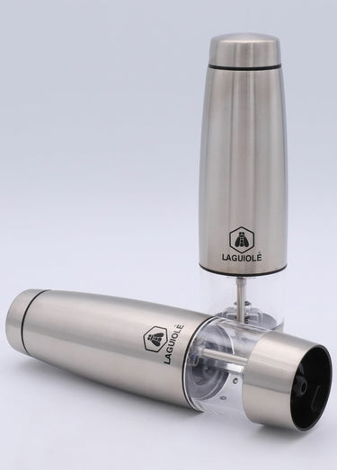 Moulin sel poivre électrique inox Moulu Gris Inox
