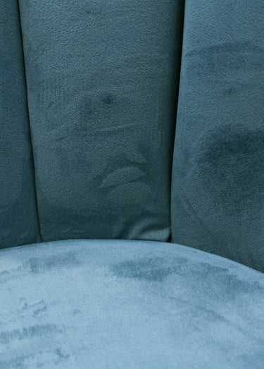 Chaises velours dossier capitonné 1G Bleu Canard