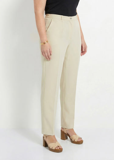 Pantalon droit uni taille semi élastiquée Sable