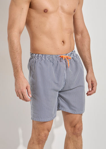 Short de bain à rayures fines Raye Noir