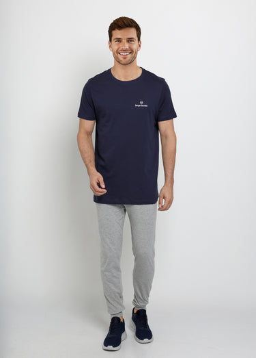 T-shirt col rond manches courtes, foncé Marine