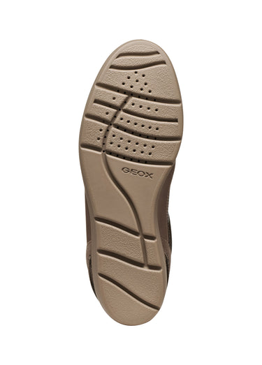 Baskets multimatières semelle compensée Taupe