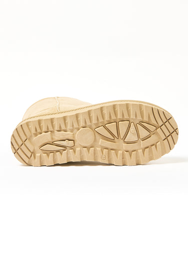 Boots fourrées chaudes semelle compensée Beige