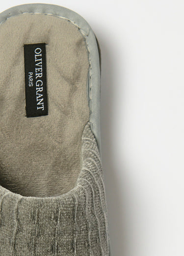 Chaussons mules velours Gris Clair
