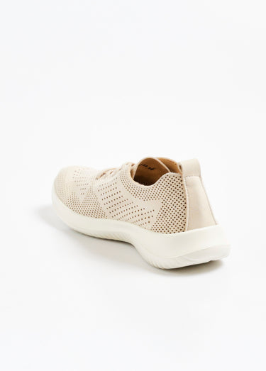 Baskets perforées aspect suédine avec lacets Beige