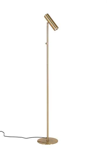 Lampadaire en laiton mat, forme épurée Laiton