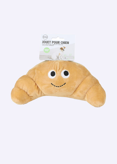 Peluche sonore en forme de croissant Beige