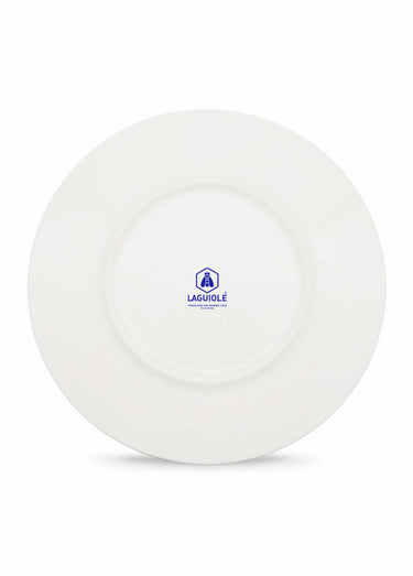 Lot de 6 assiettes à dessert porcelaine Eda Bleu / Blanc