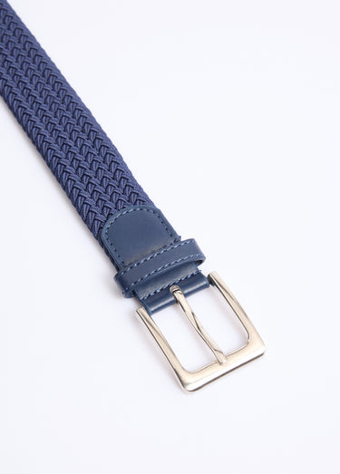 Ceinture tressée extensible taille unique Marine