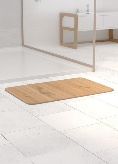 Tapis de bain absorbant en diatomite Bambou