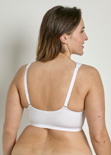 Soutien-gorge bonnets moulés ouvert devant Blanc