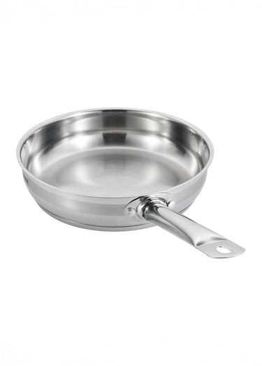 Poêle 24cm tous feux avec manche fixe Gris