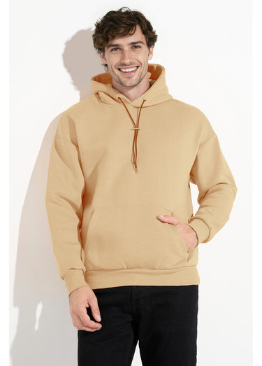 Sweat shirt à capuche et poche kangourou Camel