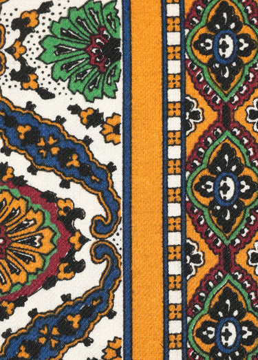 Coupon tissu motif cachemire, Ashangar Fond Bordeaux