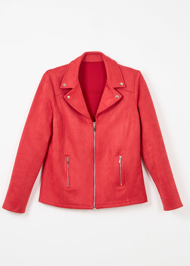 Blouson zippé tissu suédé velouté Tomette