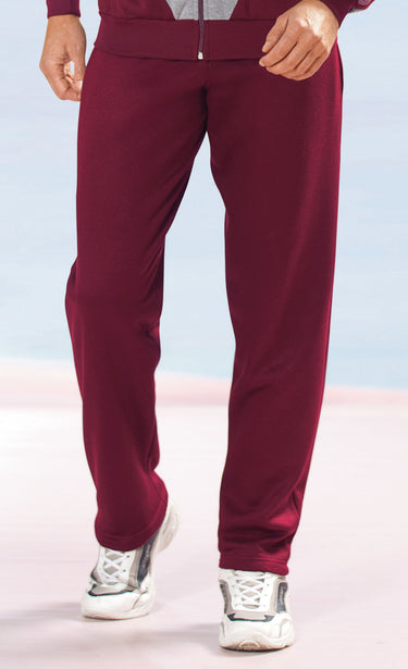 Pantalon de jogging molleton ceinture élastiquée Bordeaux