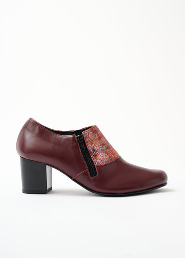 Derbies trotteurs zippés largeur confort Bordeaux