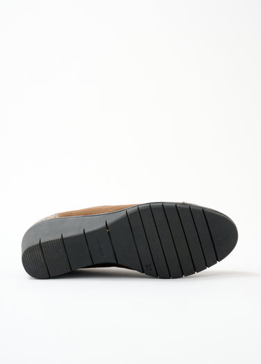 Mocassins compensés largeur confort élastiqués Marron