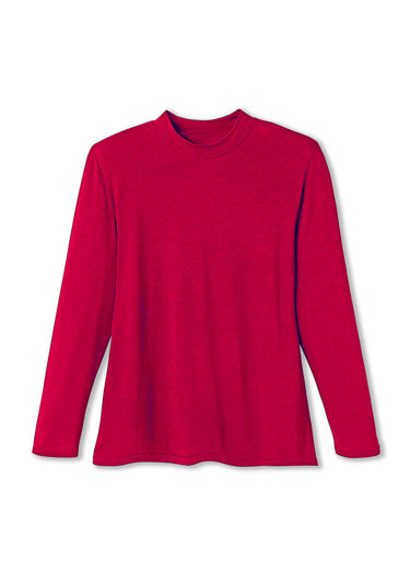 Sous-pull extensible col montant Uni Rouge