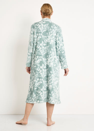 Peignoir polaire imprimé longueur 115cm Imprime Vert