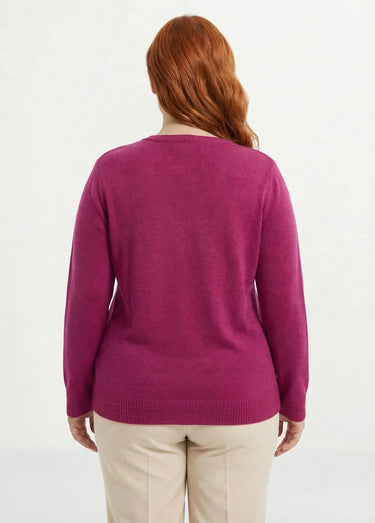 Gilet boutonné manches longues Cassis