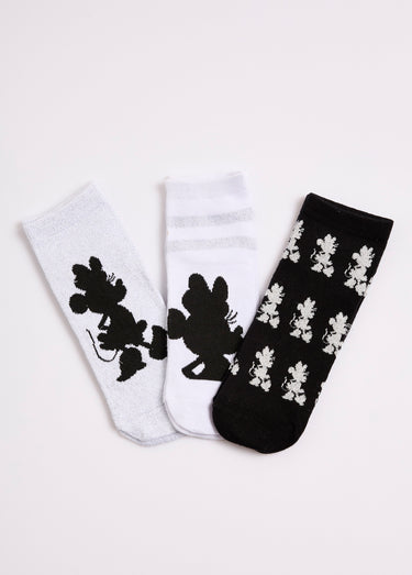 Chaussettes Minnie avec motifs assortis Assortis Gris