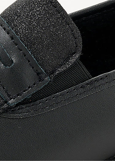 Mocassins largeur confort élastiques d'aisance Noir