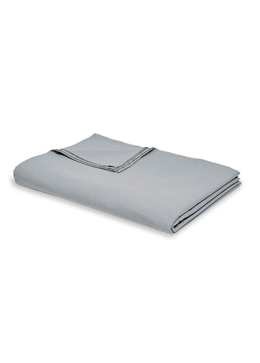 Drap plat coton uni Acier