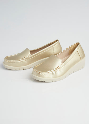 Mocassins avec semelle compensée fantaisie Dore