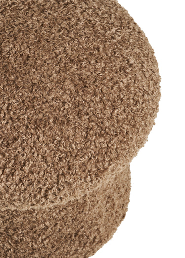 Pouf maille bouclette forme champignon Marron