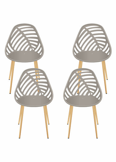 Chaises d'extérieur dossier fantaisie Taupe