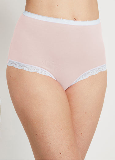 Culottes taille haute, détail dentelle Rose Petale Lot 2