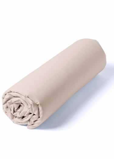 Drap housse percale de coton uni REPOS Gris platinium