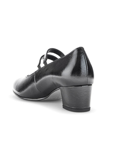 Escarpins cuir double bride Noir
